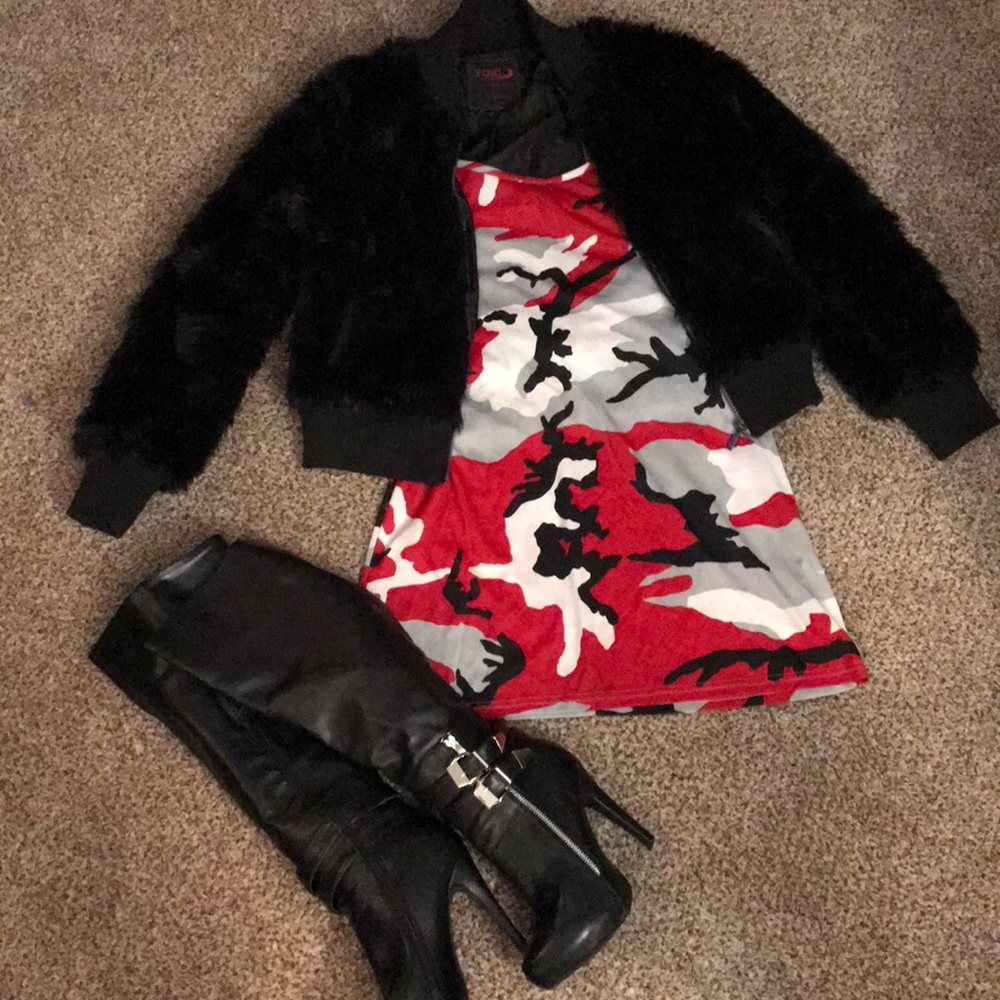 Red Camo Dress